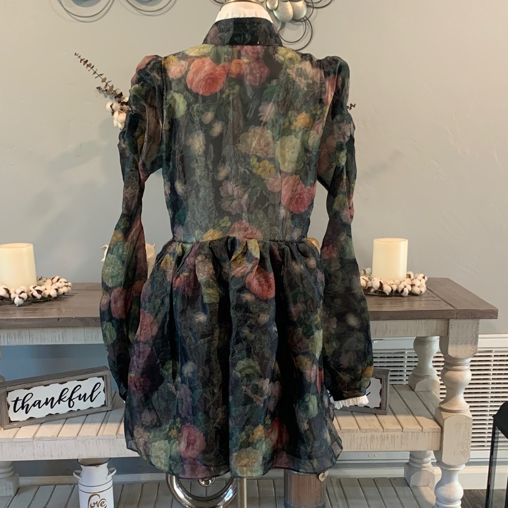 Selkie Dark Floral Long Sleeve Dress - Picture 5 of 11